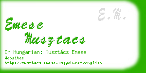 emese musztacs business card